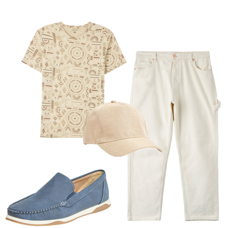 Outfit uomo - Total look #1884657. Stile Casual per Tutti i giorni. Abbinamento con t-shirt, scarpe stringate, pantaloni, cappelli.
