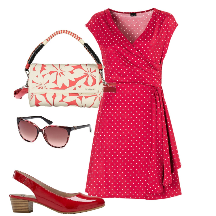 Outfit donna - Total look #1885708. Stile Basic per Tutti i giorni. Abbinamento con décolleté, vestiti, borse a spalla, occhiali da sole.