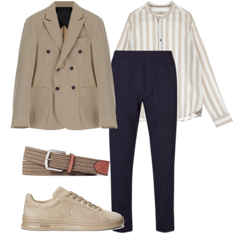 Outfit uomo - Classico ed elegante. Stile Business/Elegante per Serata speciale. Abbinamento con giacche, camicie, sneakers, cinture, pantaloni.