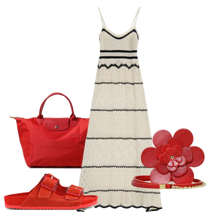 Outfit donna - Dolly. Stile Chic per Tutti i giorni. Abbinamento con vestiti lunghi, cinture, sandali, borse a mano.