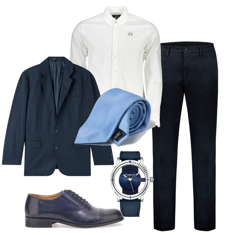Outfit uomo - Cerimonia. Stile Business/Elegante per Cerimonia. Abbinamento con orologi, giacche, pantaloni, scarpe stringate, camicie, cravatte.