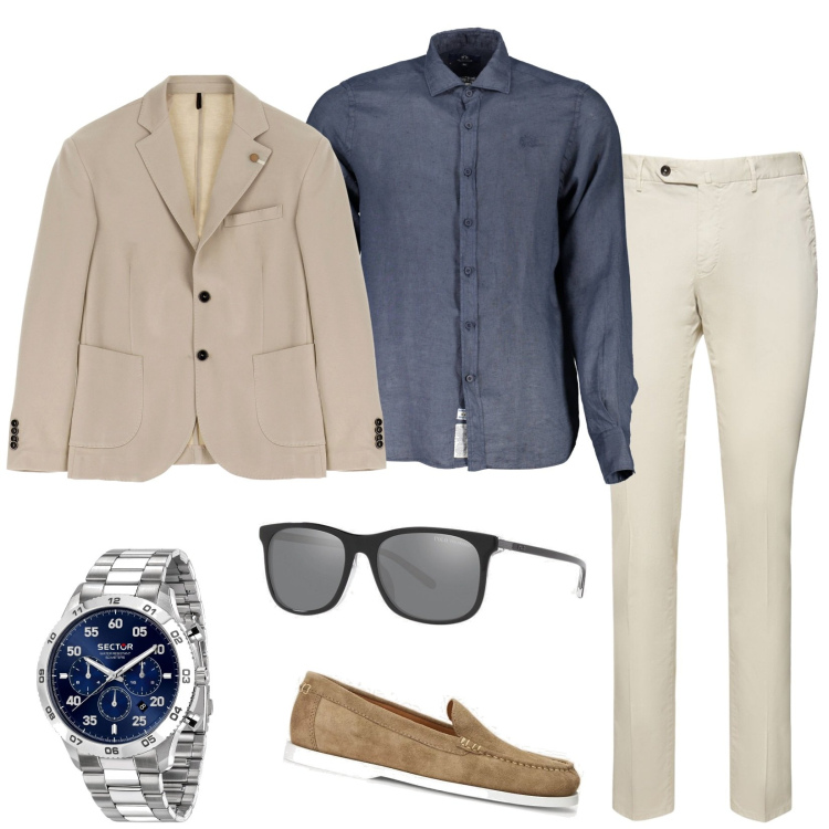 Outfit uomo - Elegance. Stile Business/Elegante per Serata speciale. Abbinamento con orologi, giacche, scarpe stringate, occhiali da sole, camicie, pantaloni.