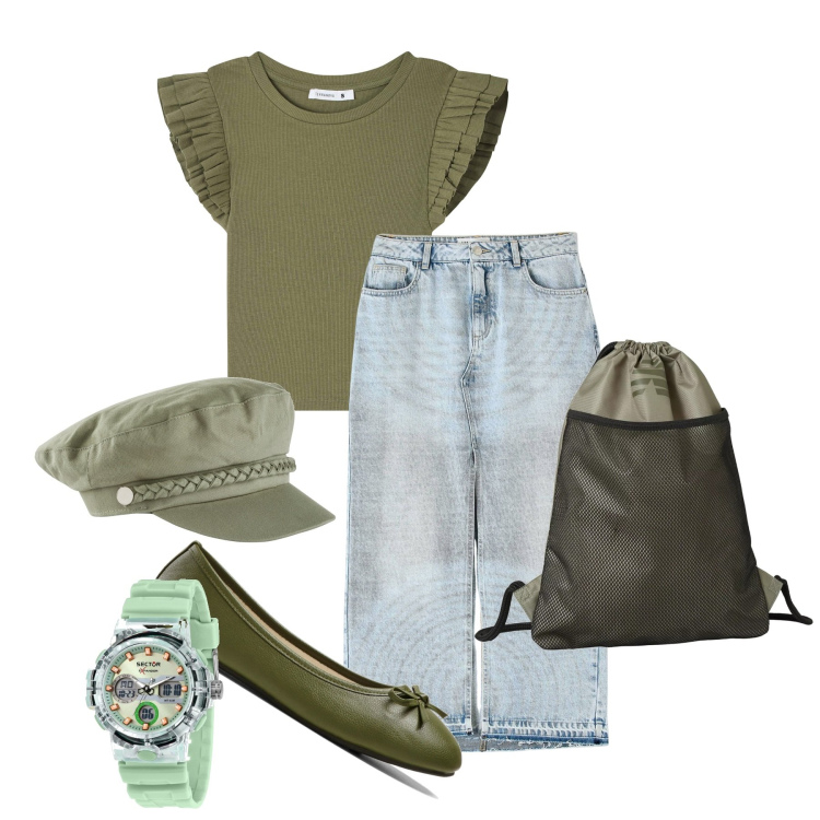 Outfit donna - Ghost outfitter - giugno. Stile Bon Ton per Tutti i giorni. Abbinamento con ballerine, cappelli, orologi, t-shirt, gonne lunghe, zaini.