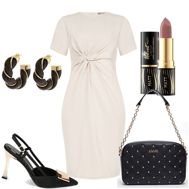Outfit donna - Le décolleté in raso. Stile Bon Ton per Cerimonia. Abbinamento con orecchini, rossetti, vestiti midi/longuette, décolleté, borse a tracolla.