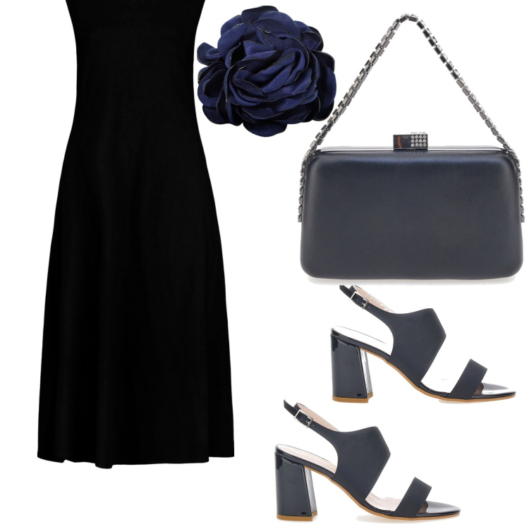 Outfit donna - Finalmente arriva il caldo. per Ufficio. Abbinamento con braccialetti, sandali col tacco, vestiti midi/longuette, pochette.