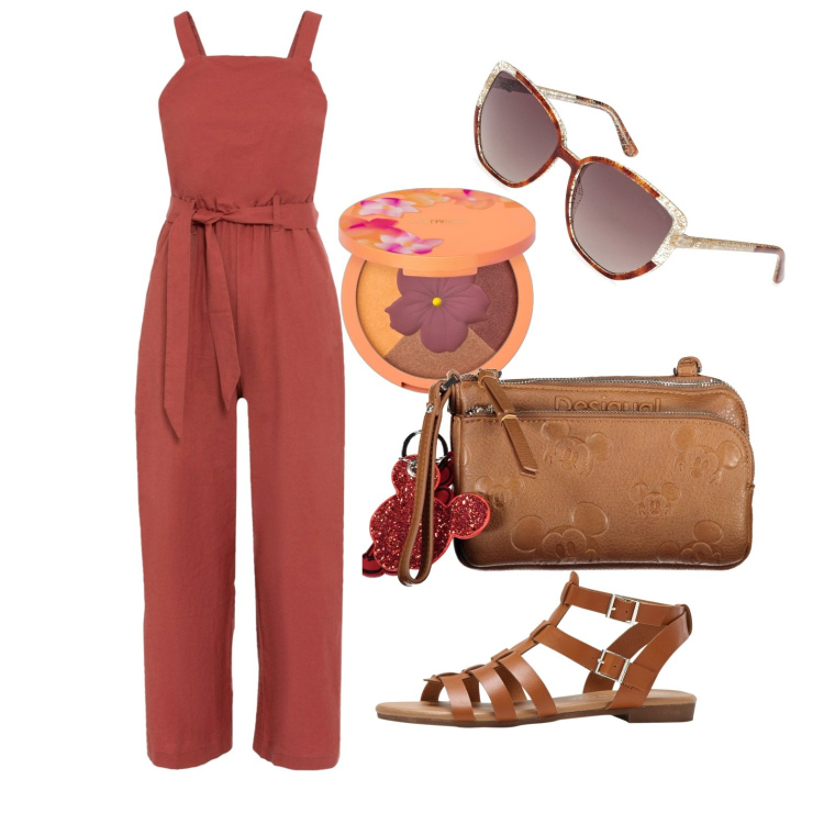 Outfit donna - Ghost outfitter - giugno. Stile Casual chic per Ufficio. Abbinamento con tute, sandali, ombretti, collane, occhiali da sole.