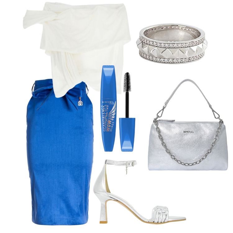Outfit donna - Total look #1892842. Stile Boho per Cerimonia. Abbinamento con mascara, anelli, gonne, top, pochette, décolleté.