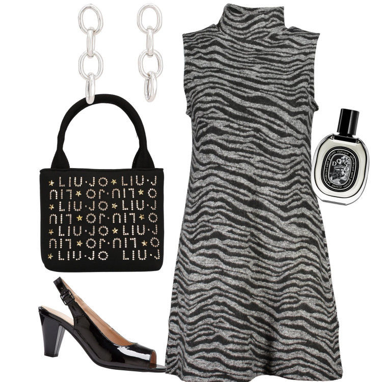 Outfit donna - City. Stile Urban per Tutti i giorni. Abbinamento con décolleté, profumi, orecchini, borse a mano, vestiti corti.