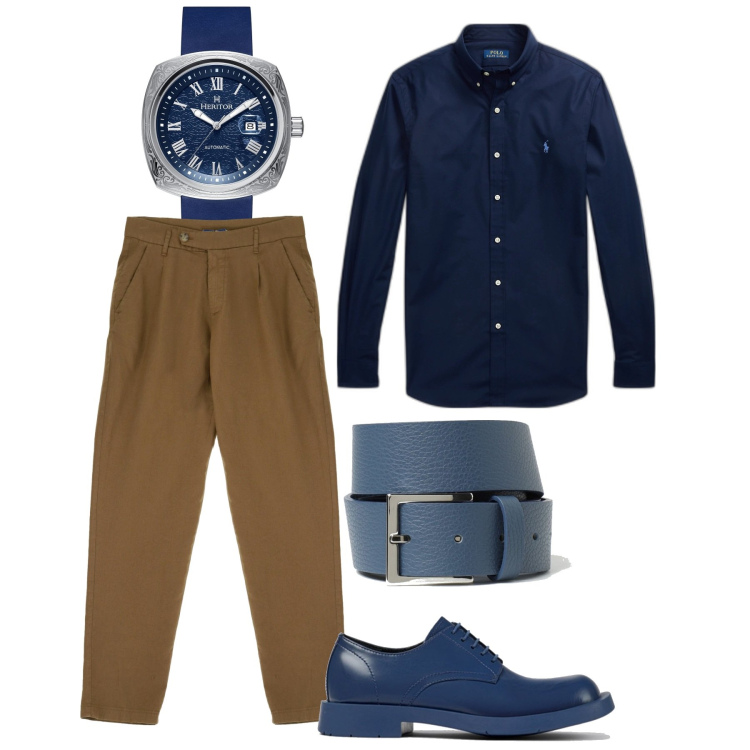 Outfit uomo - Serata pinces. Stile Business/Elegante per Serata speciale. Abbinamento con orologi, pantaloni, camicie, cinture, scarpe stringate.