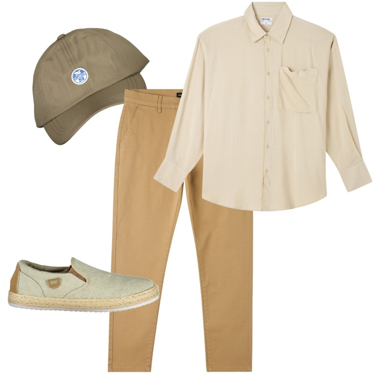 Outfit uomo - La camicia il taschino. Stile Trendy per Tutti i giorni. Abbinamento con pantaloni skinny, camicie, cappelli con visiera, sneakers.