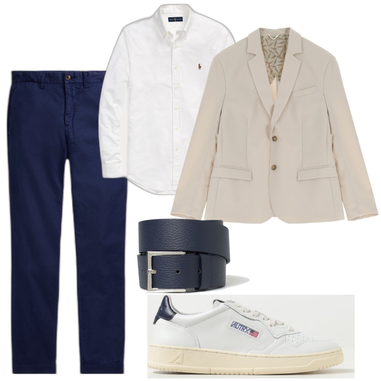 Outfit uomo - Elegante con le Autry. Stile Business/Elegante per Cerimonia. Abbinamento con giacche, camicie, pantaloni, cinture, sneakers.