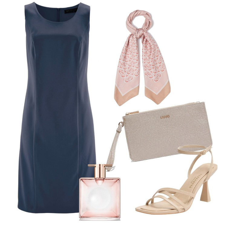 Outfit donna - Il tubino per mille occasioni. Stile Bon Ton per Serata fuori. Abbinamento con vestiti a tubino, profumi, sandali col tacco, foulard, pochette.