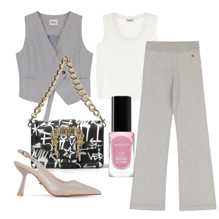 Outfit donna - Ghost oufitter - giugno. Stile Trendy per Tutti i giorni. Abbinamento con smalti, gilet, pantaloni, canottiere, scarpe col tacco, borse a spalla.