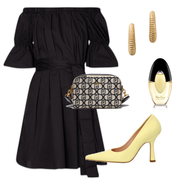 Outfit donna - Orecchini effetto texture!!!. Stile Chic per Serata fuori. Abbinamento con profumi, orecchini, décolleté, vestiti corti, borse a tracolla.