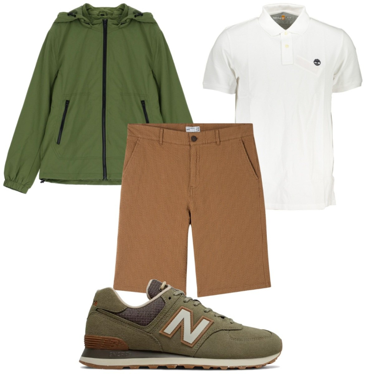 Outfit uomo - Total look #1903532. Stile Trendy per Tutti i giorni. Abbinamento con bermuda, sneakers, giacche, polo.