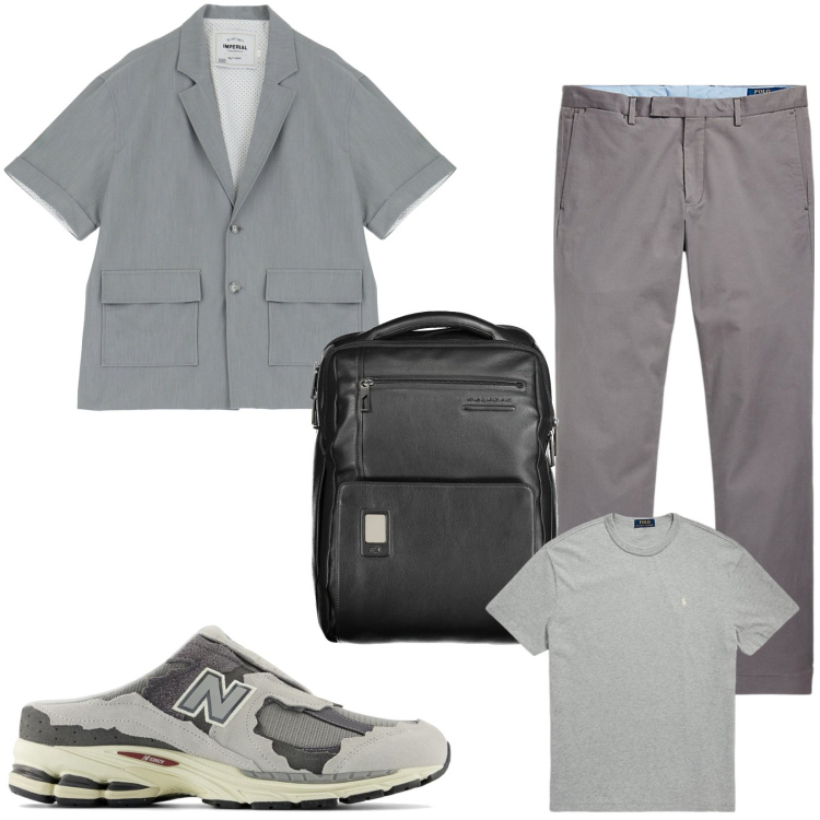 Outfit uomo - Total look #1903690. Stile Casual per Tutti i giorni. Abbinamento con sneakers, giacche, t-shirt, pantaloni chino, borse sportive.