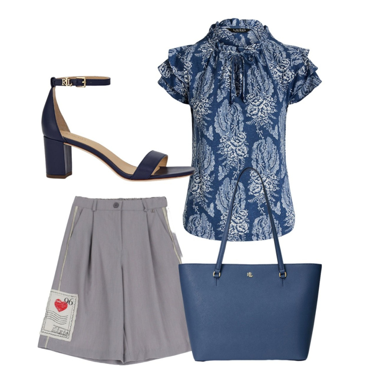 Outfit donna - Pinces. Stile Bon Ton per Tutti i giorni. Abbinamento con bermuda, borse tote, sandali in pelle, top.
