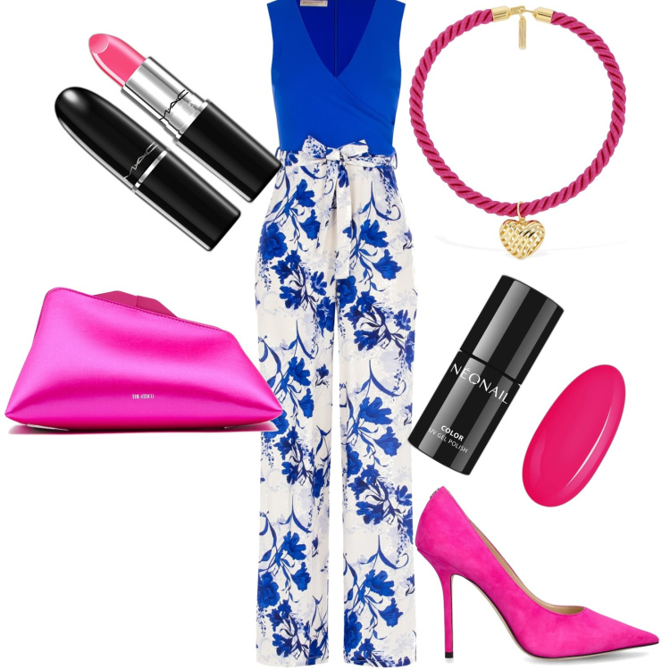 Outfit donna - Décolleté e pochette effetto raso. Stile Chic per Tutti i giorni. Abbinamento con smalti, rossetti, tute, collane, décolleté, pochette.
