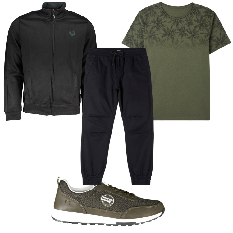 Outfit uomo - Total look #1905000. Stile Trendy per Tutti i giorni. Abbinamento con pantaloni, t-shirt, felpe, sneakers.