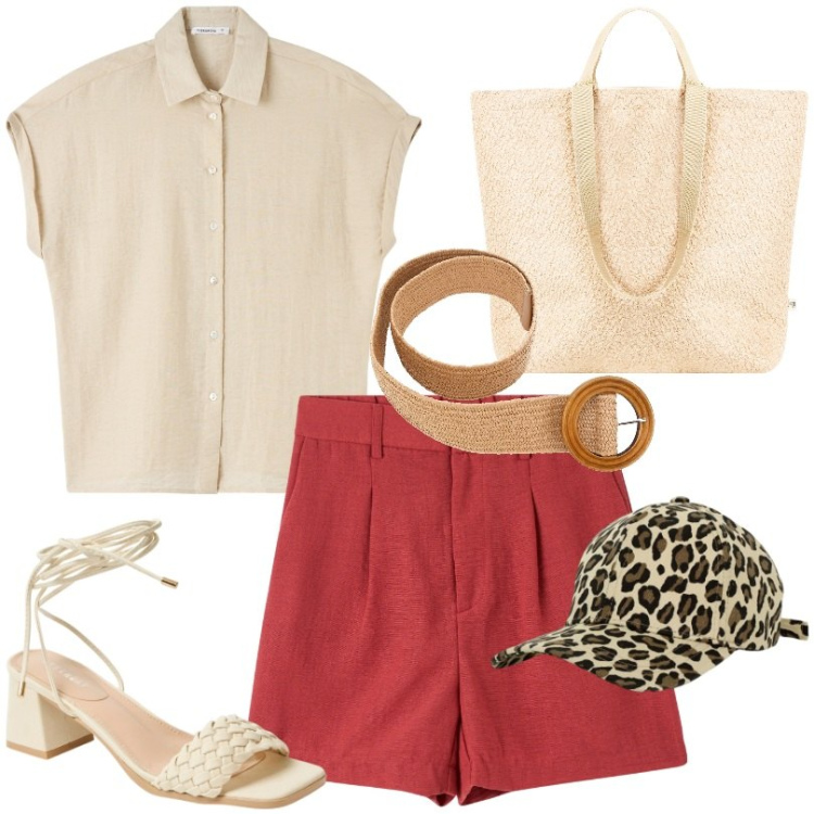 Outfit donna - Fabulous women\'s blouse. Stile Casual per Tutti i giorni. Abbinamento con bermuda, camicie a manica corta, sandali alla schiava, borse tote, berretti, cinture.