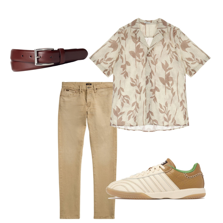 Outfit uomo - Total look #1908845. Stile Casual per Tutti i giorni. Abbinamento con camicie a manica corta, cinture, jeans, sneakers.
