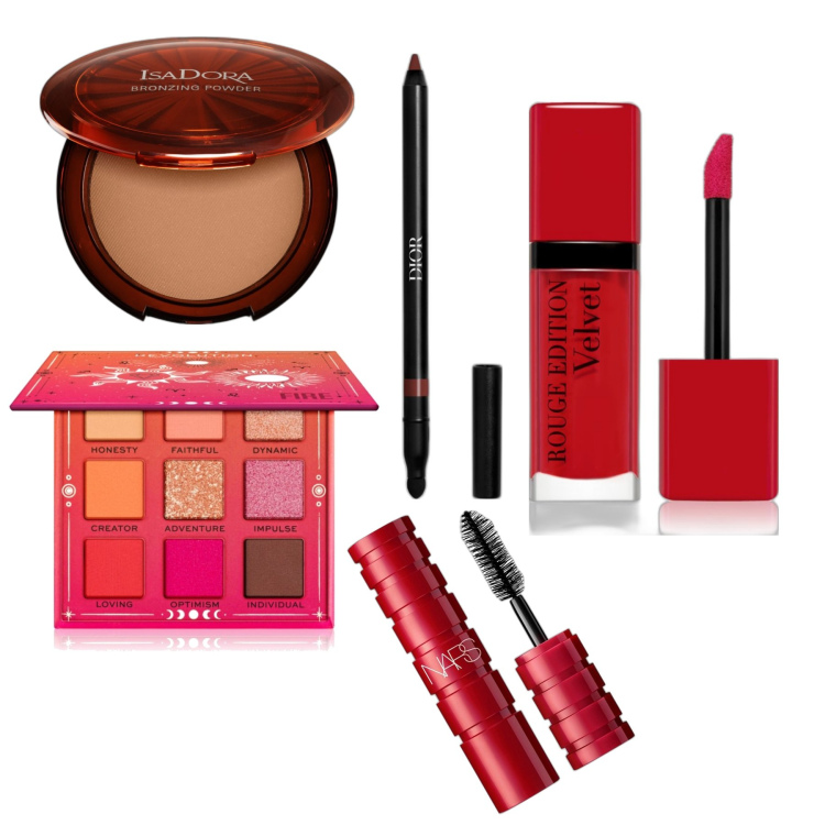 Outfit donna - Un\'estate a colori. Abbinamento con mascara, eyeliner, terre, rossetti, ombretti.