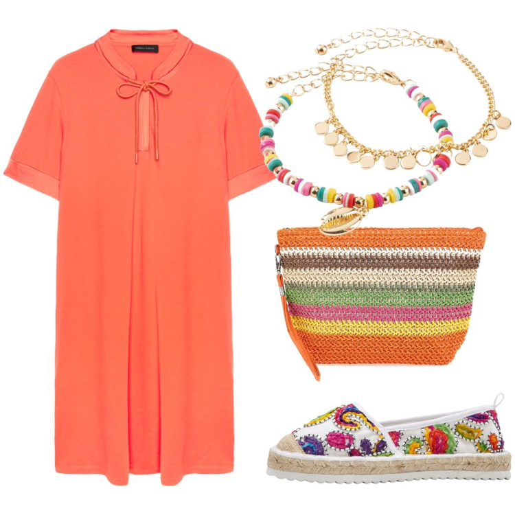 Outfit donna - Total look #1911427. Stile Basic per Tutti i giorni. Abbinamento con espadrillas, braccialetti con ciondoli, borse a mano, vestiti.
