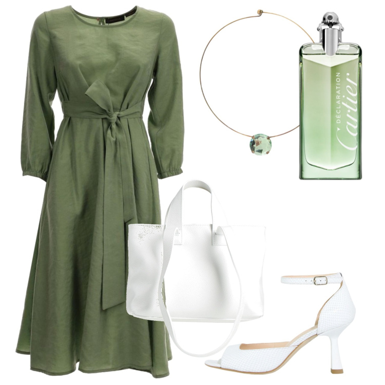 Outfit donna - Total look #1913232. Stile Casual chic per Ufficio. Abbinamento con borse a mano, profumi, décolleté, ciondoli, vestiti lunghi.