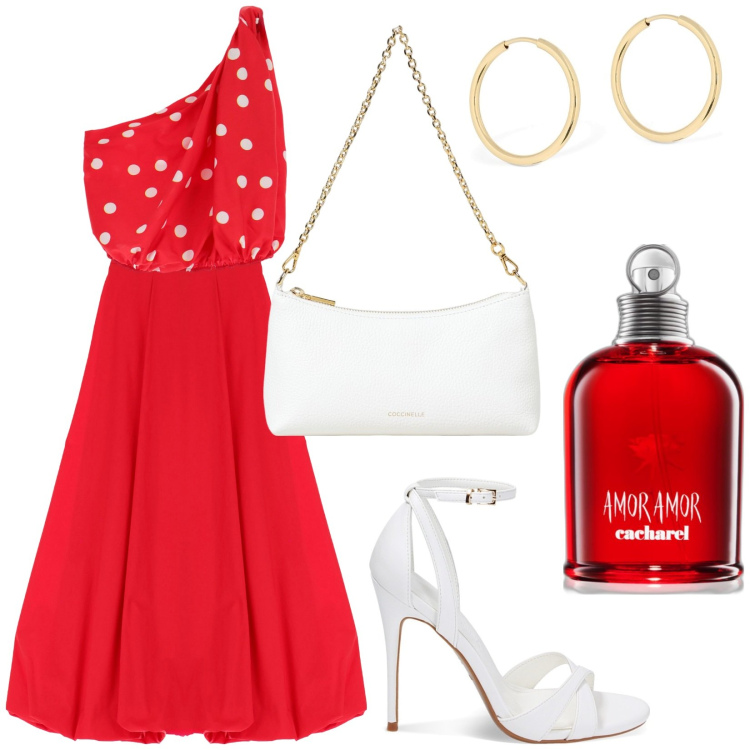 Outfit donna - Pin up. Stile Vintage retrò per Serata fuori. Abbinamento con profumi, gonne lunghe, top, sandali col tacco, borse a spalla, orecchini.