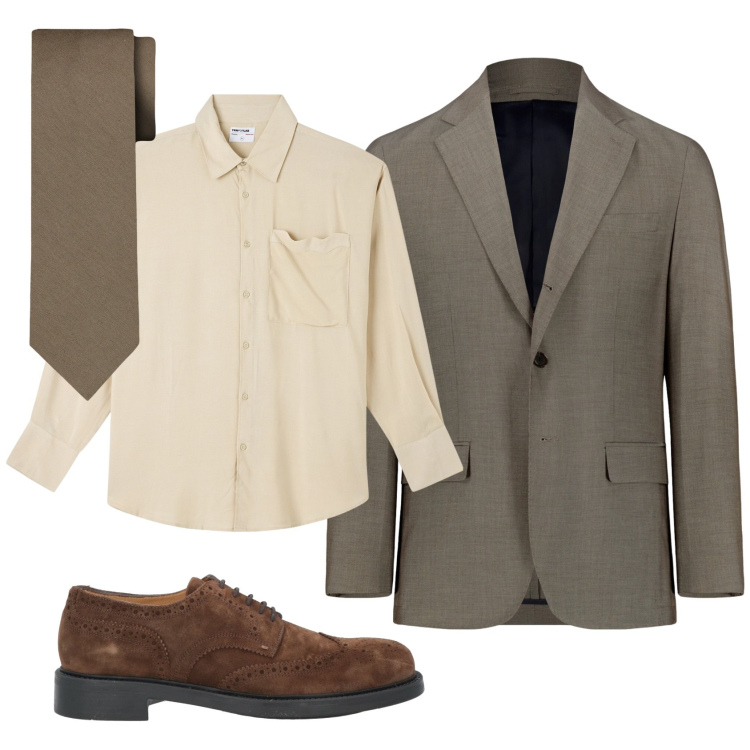 Outfit uomo - Total look #1915466. Stile Business/Elegante per Ufficio. Abbinamento con scarpe stringate, camicie, cravatte, abiti.