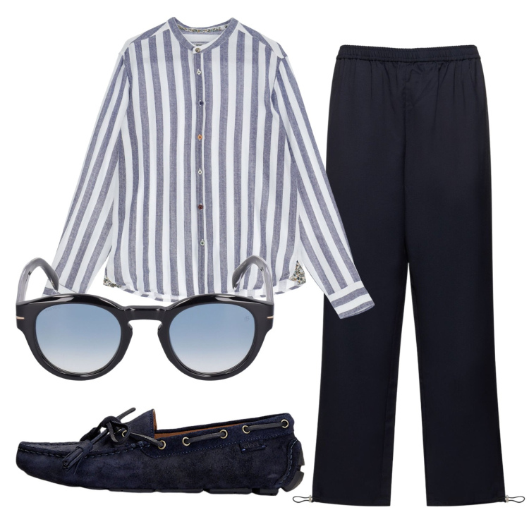 Outfit uomo - Total look #1915500. Stile Trendy per Serata speciale. Abbinamento con camicie, scarpe stringate, occhiali da sole, pantaloni.