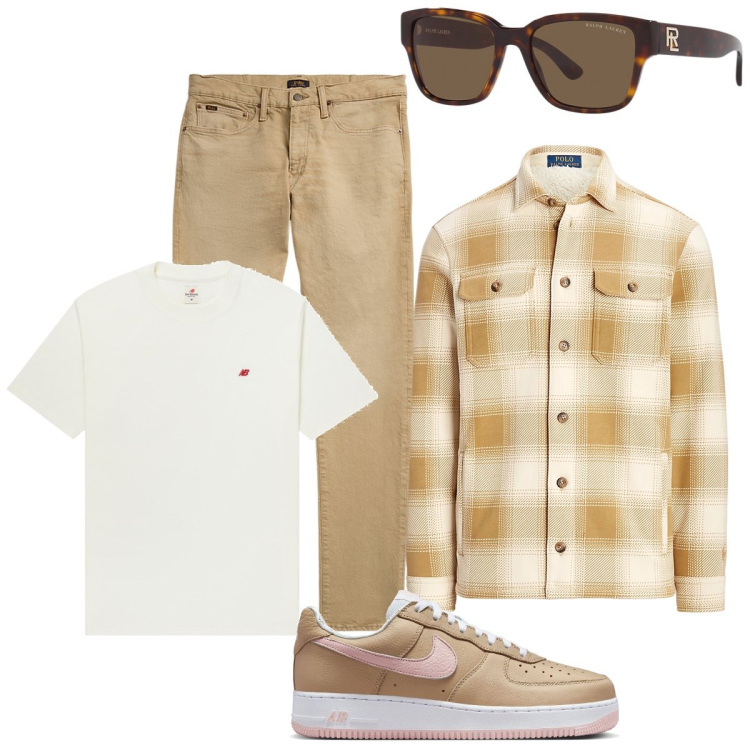 Outfit uomo - Casual e in tinta. Stile Casual per Tutti i giorni. Abbinamento con t-shirt, occhiali da sole, jeans, giacche, sneakers.