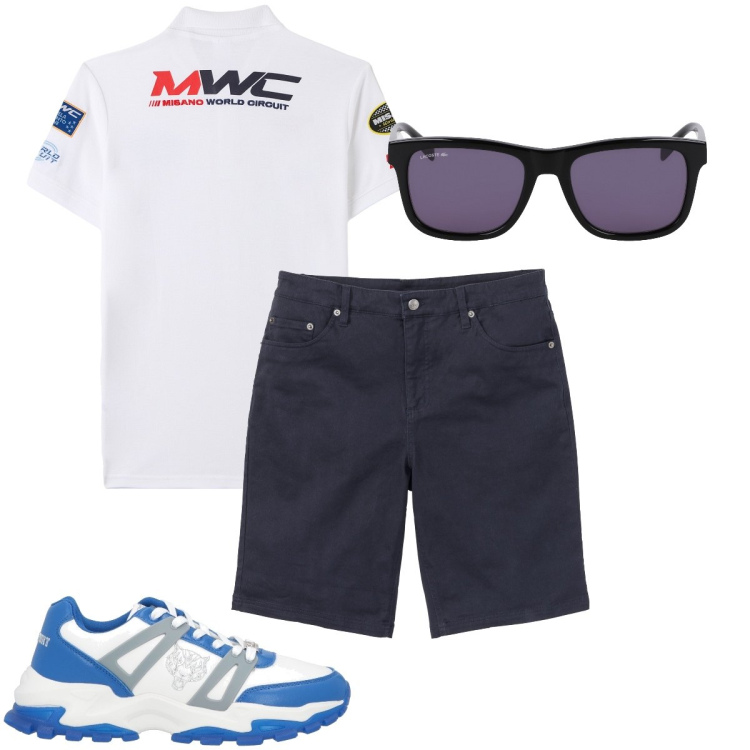 Outfit uomo - La t-shirt sportiva. Stile Casual per Tutti i giorni. Abbinamento con bermuda, sneakers, polo, occhiali da sole.