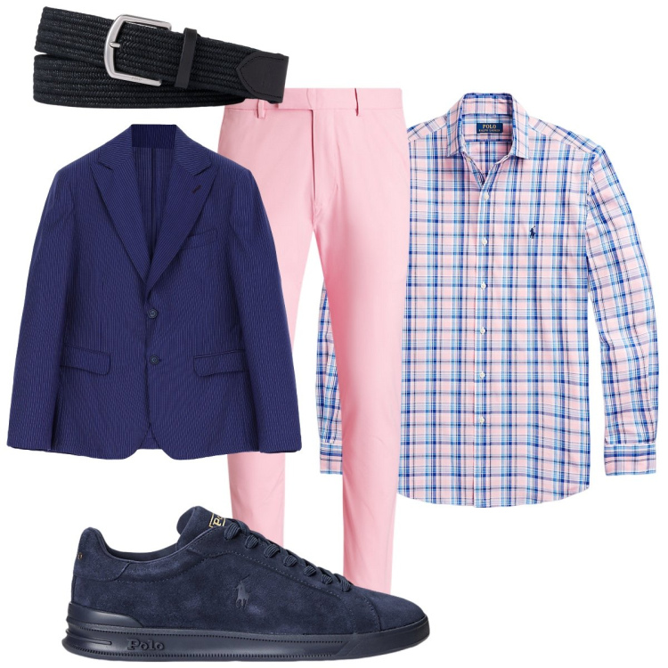 Outfit uomo - Total look #1916843. Stile Business/Elegante per Ufficio. Abbinamento con giacche, sneakers, camicie, pantaloni, cinture.
