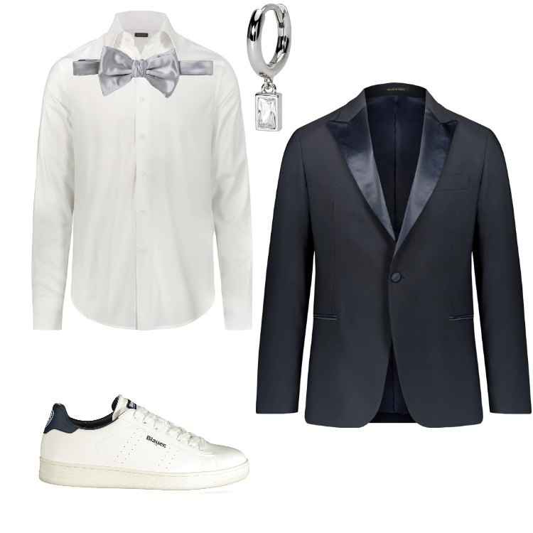 Outfit uomo - Total look #1922052. Stile Business/Elegante per Serata speciale. Abbinamento con orecchini, abiti, sneakers, camicie, papillon.