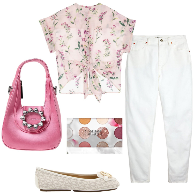 Outfit donna - La camicia annodata. Stile Basic per Tutti i giorni. look ideale per Petite. Abbinamento con ombretti, jeans, camicie a manica corta, ballerine, borse a mano.