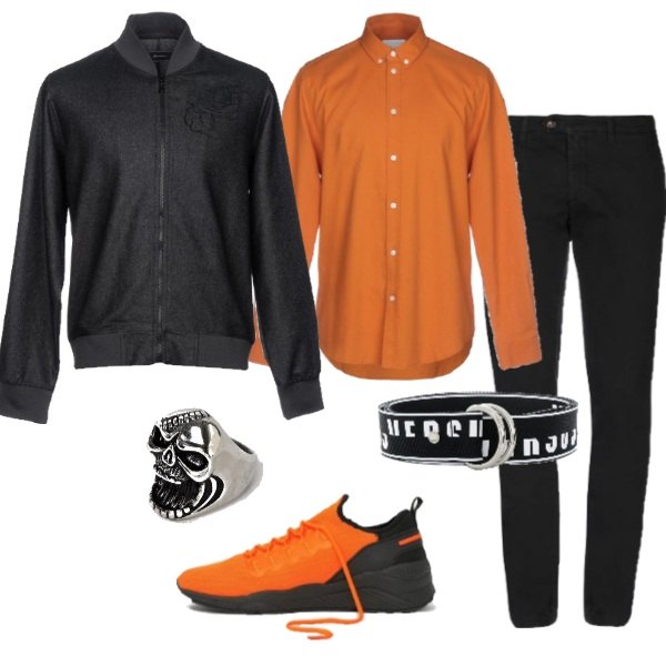 Outfit uomo - Pronto per Halloween. Stile Casual per Serata speciale.