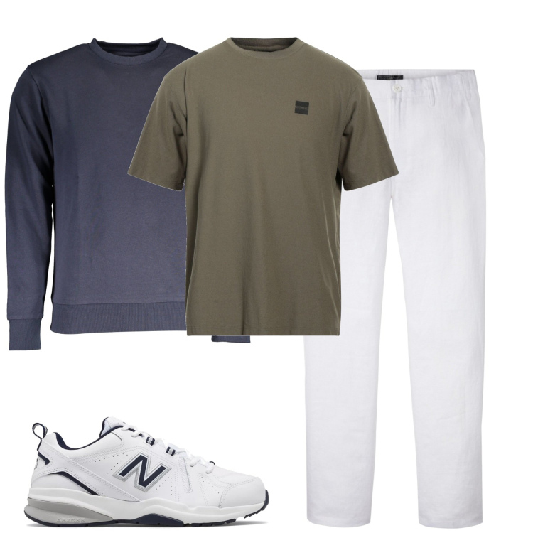 Outfit uomo - Total look #1924116. Stile Casual per Tutti i giorni. Abbinamento con pantaloni, t-shirt, sneakers, felpe.