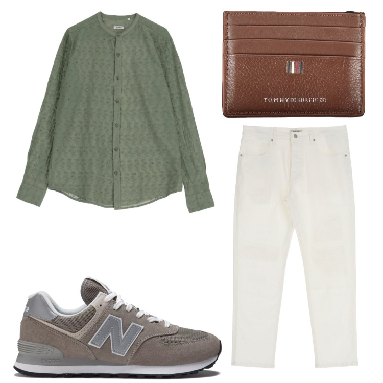 Outfit uomo - Total look #1924630. Stile Casual per Tutti i giorni. Abbinamento con pantaloni, camicie, sneakers, portafogli.