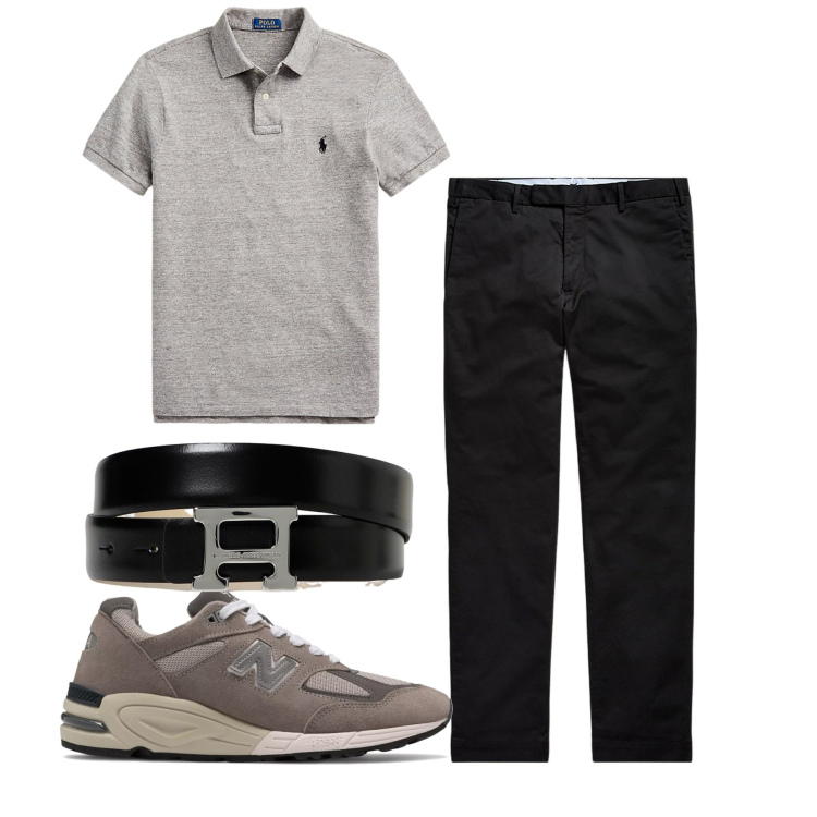 Outfit uomo - Sera in città. Stile Urban per Serata speciale. Abbinamento con sneakers, pantaloni chino, polo, cinture.