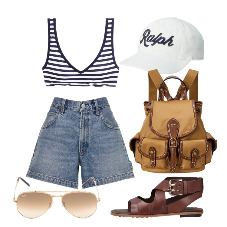 Outfit donna - Ghost outfitter - Antananarivo. Stile Casual per Tutti i giorni. Abbinamento con infradito, top, cappelli, zaini, shorts, occhiali da sole.