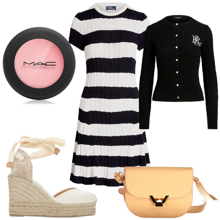 Outfit donna - Total look #1926024. Stile Trendy per Tutti i giorni. Abbinamento con ombretti, cardigans, vestiti, espadrillas, borse a tracolla.