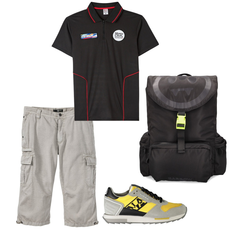 Outfit uomo - Le birre ci sono. per Serata speciale. Abbinamento con bermuda, polo, borse sportive, sneakers.