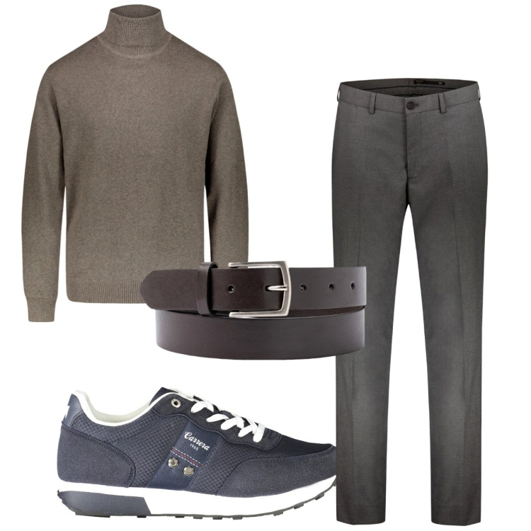 Outfit uomo - Total look #1927503. Stile Casual per Tutti i giorni. Abbinamento con pantaloni, maglieria, cinture, sneakers.