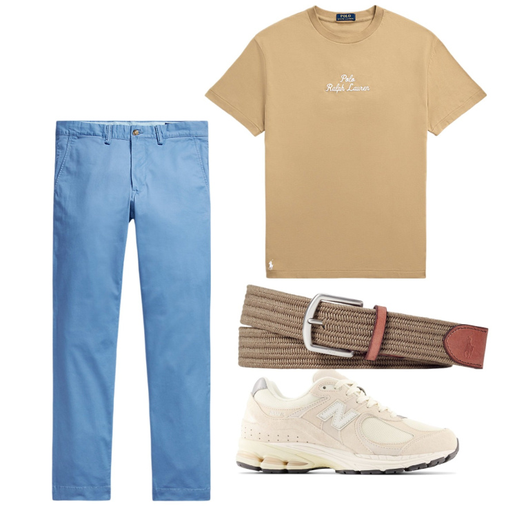 Outfit uomo - Casual. Stile Casual per Tutti i giorni. Abbinamento con sneakers, t-shirt, cinture, pantaloni.