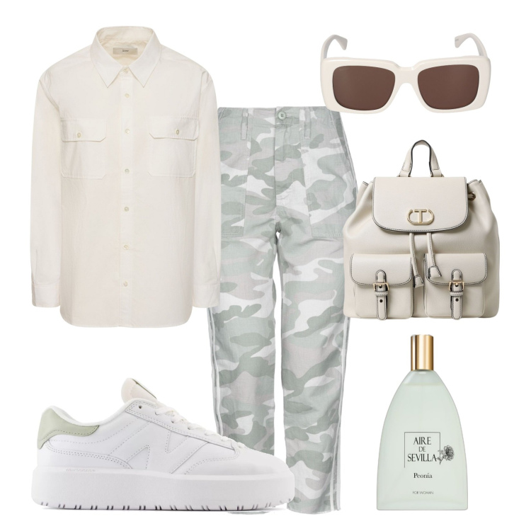 Outfit donna - All\' università!!!. Stile Casual per Scuola/Università. Abbinamento con pantaloni capri, profumi, sneakers, zaini, occhiali da sole, camicie.