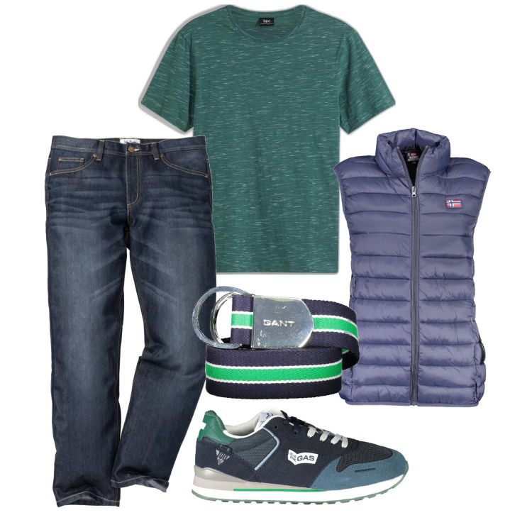 Outfit uomo - Highlands. Stile Casual per Tutti i giorni. Abbinamento con jeans dritti, t-shirt, giacche, sneakers, cinture.
