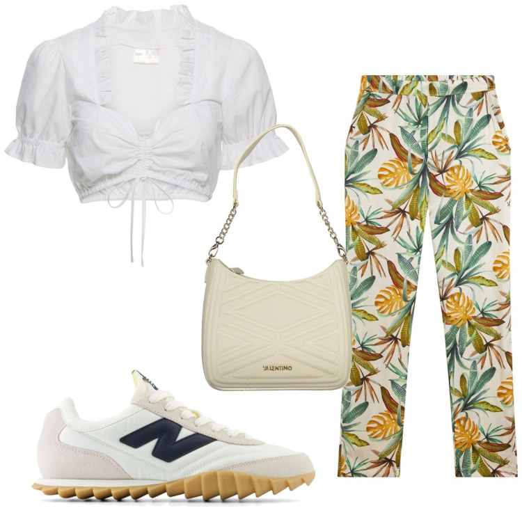 Outfit donna - Total look #1928637. Stile Trendy per Tutti i giorni. Abbinamento con camicie, sneakers, pantaloni, borse a spalla.