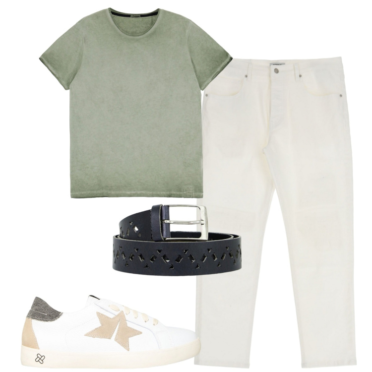 Outfit uomo - Imperial. Stile Casual per Tutti i giorni. Abbinamento con pantaloni, sneakers, t-shirt, cinture.