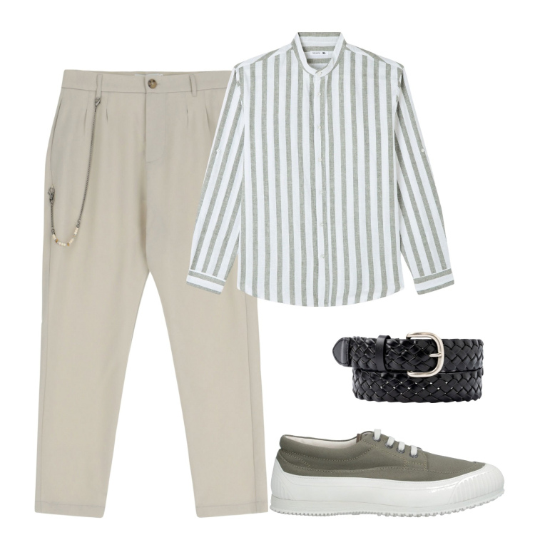 Outfit uomo - Total look #1930454. Stile Urban per Tutti i giorni. Abbinamento con sneakers, camicie, pantaloni, cinture.